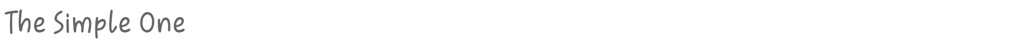 The Simple One The Simple One (Regular) Font by 7NTypes.otf font preview